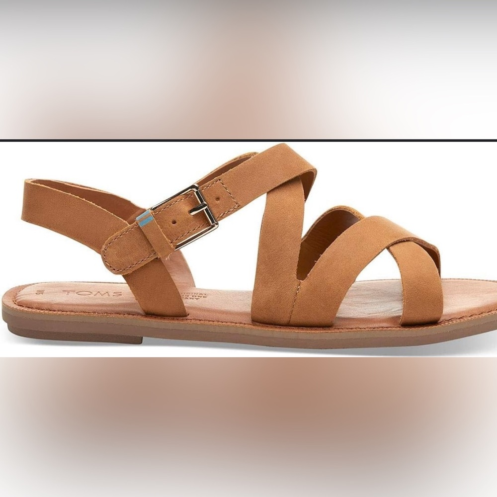 TOMS Sicily Slingback Sandal - Light Brown - size 7 - Picture 2 of 9